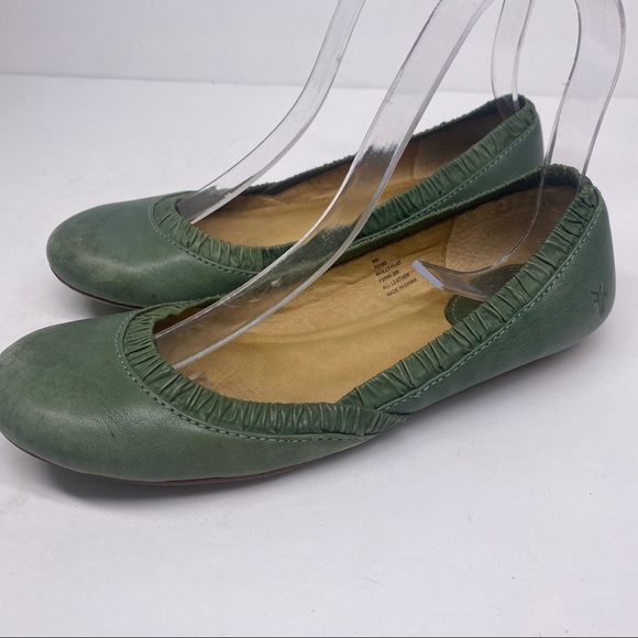 Frye Molly Green Piping Leather Flats - Picture 4 of 6